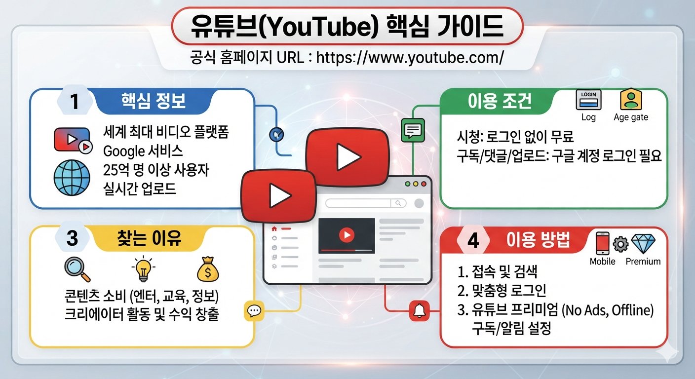 유튜브 홈페이지 바로가기 (https://www.youtube.com/)